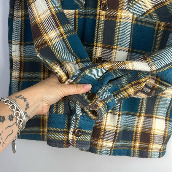 Outerknown Yellow and Blue Plaid Shirt - Picture 12 of 16